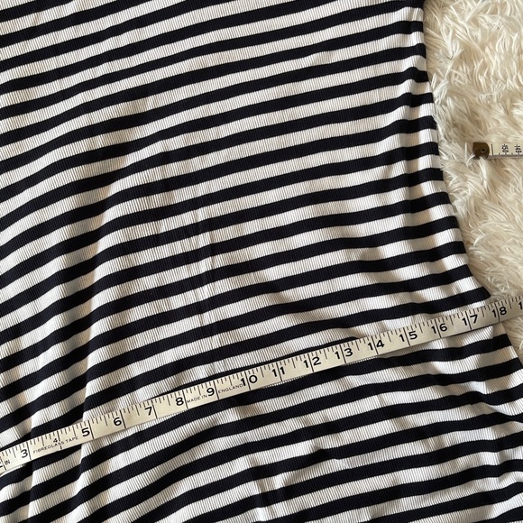 NWT H&M Ribbed Striped Maxi Dress Size M Minimalist Modern - Picture 10 of 13